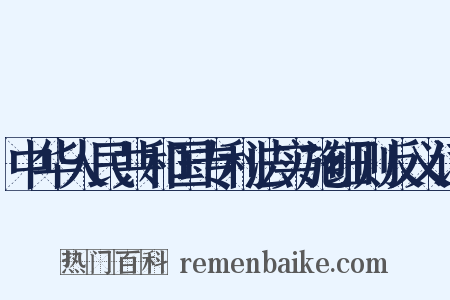 中华人民共和国专利法实施细则反义词是什么意思的图片
